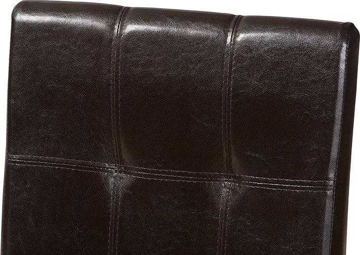 Wholesale Interiors Dining Chairs - Avery Modern And Contemporary Dark Brown Faux Leather Upholstered Dining Chair (Set Of 2)
