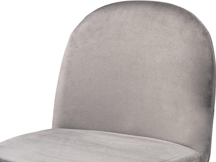 Wholesale Interiors Dining Chairs - Fantine Glamour Dining Chair Gray & Gold (Set of 2)