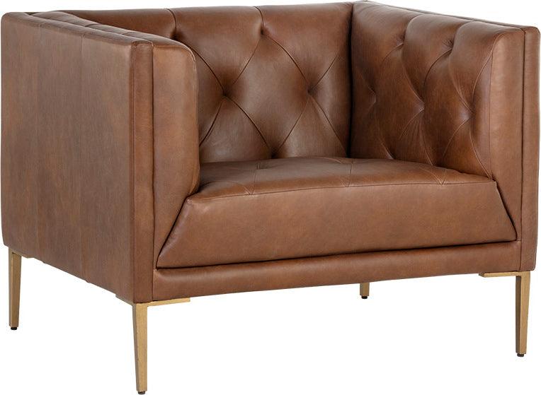 SUNPAN Accent Chairs - Westin Armchair Vintage Caramel Leather