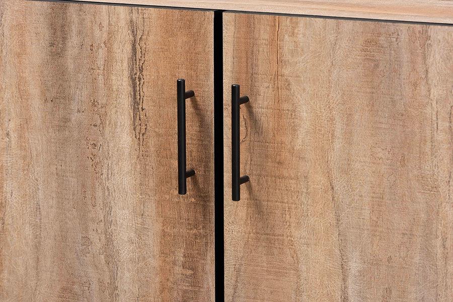 Wholesale Interiors Buffets & Sideboards - Patton Natural Oak Finished Wood 3-Door Dining Room Sideboard Buffet