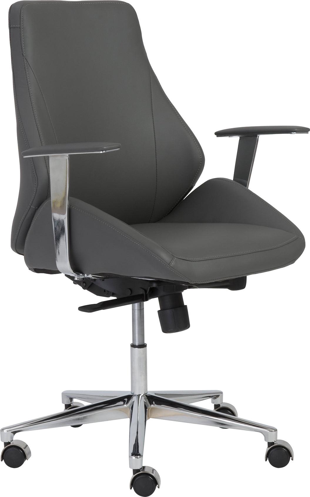 Euro Style Task Chairs - Bergen Low Back Office Chair Gray
