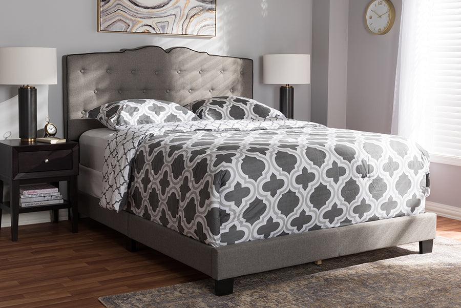 Wholesale Interiors Beds - Vivienne King Bed Light Gray