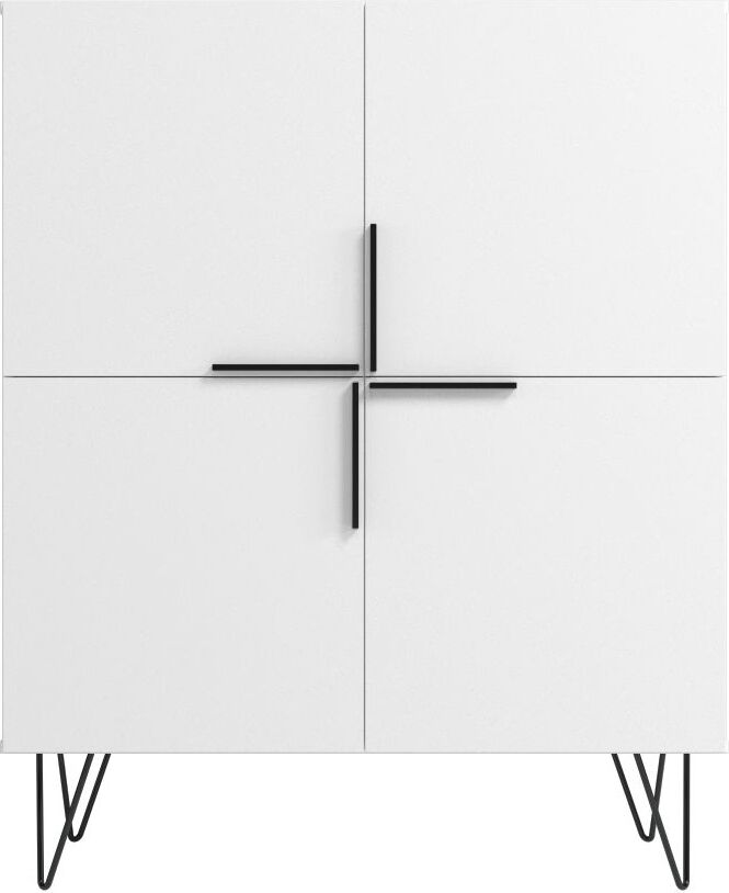 Manhattan Comfort Buffets & Cabinets - Beekman 43.7 Low Cabinet in White