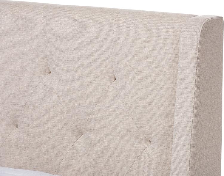 Wholesale Interiors Beds - Adelaide Queen Bed Light Beige