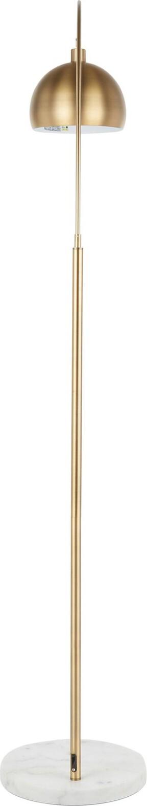Lumisource Floor Lamps - March Floor Lamp White Marble & Antique Brass