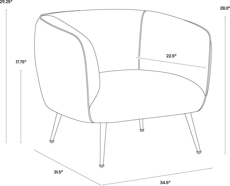 SUNPAN Accent Chairs - Amara Lounge Chair Abbington Navy