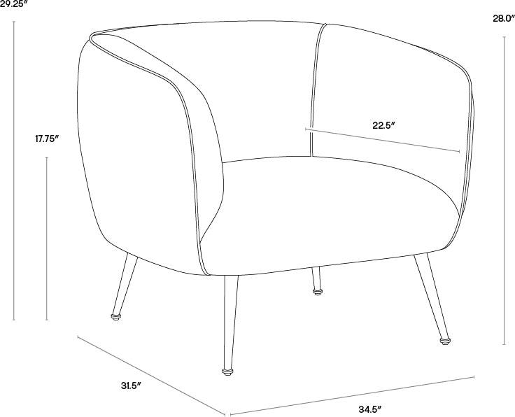 SUNPAN Accent Chairs - Amara Lounge Chair Abbington Navy