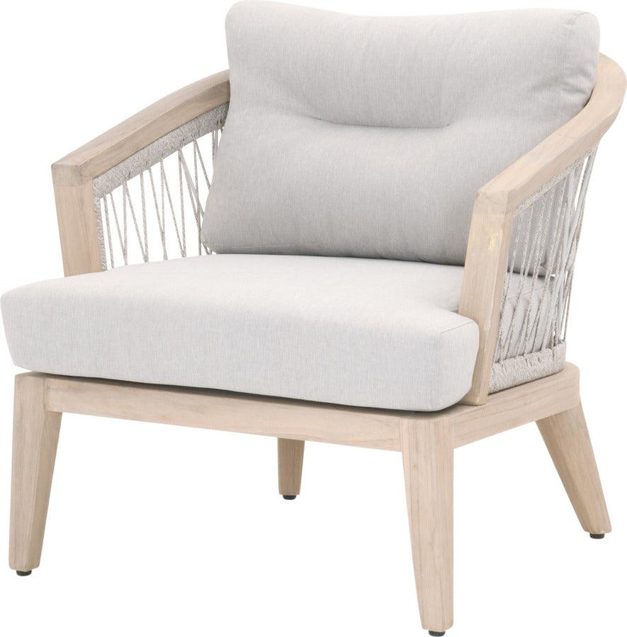 Essentials For Living Chairs - Web Outdoor Club Chair Taupe & White