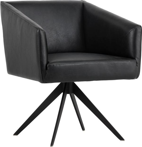 SUNPAN Dining Chairs - Phoenix Swivel Dining Armchair - Coal Black