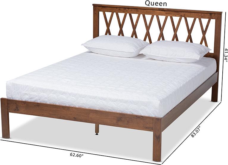 Wholesale Interiors Beds - Malene Queen Bed Walnut