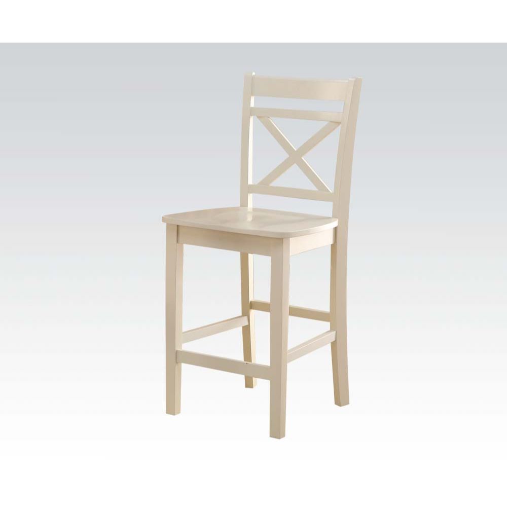 ACME Barstools - ACME Tartys Counter Height Chair (Set-2), Cream