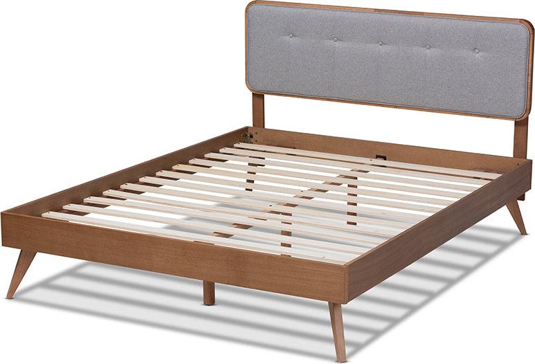Wholesale Interiors Beds - Dilara Full Bed Gray & Walnut
