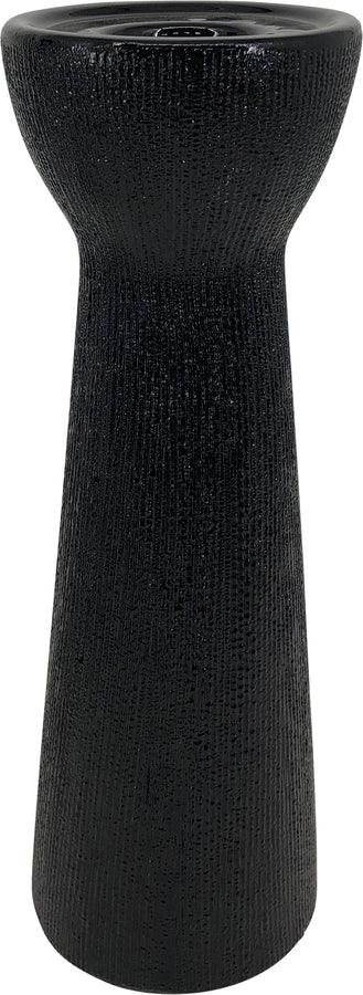 Sagebrook Home Candle Holders & Tealights - Ceramic 12" Bead Candle Holder Black
