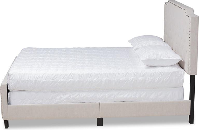 Wholesale Interiors Beds - Marion King Bed Beige & Black