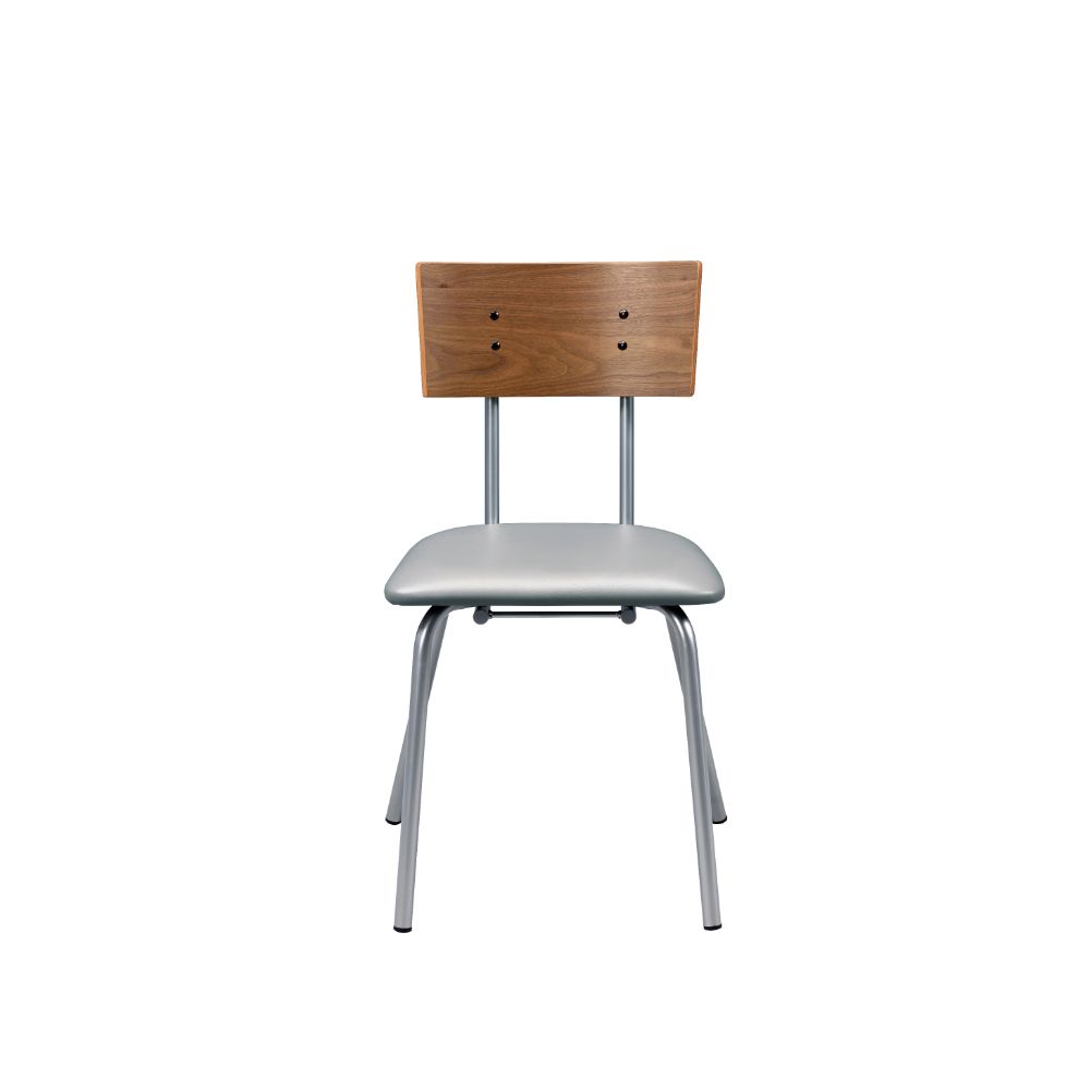 ACME Dining Chairs - ACME Jurgen Side Chair (Set-2), PU & Silver