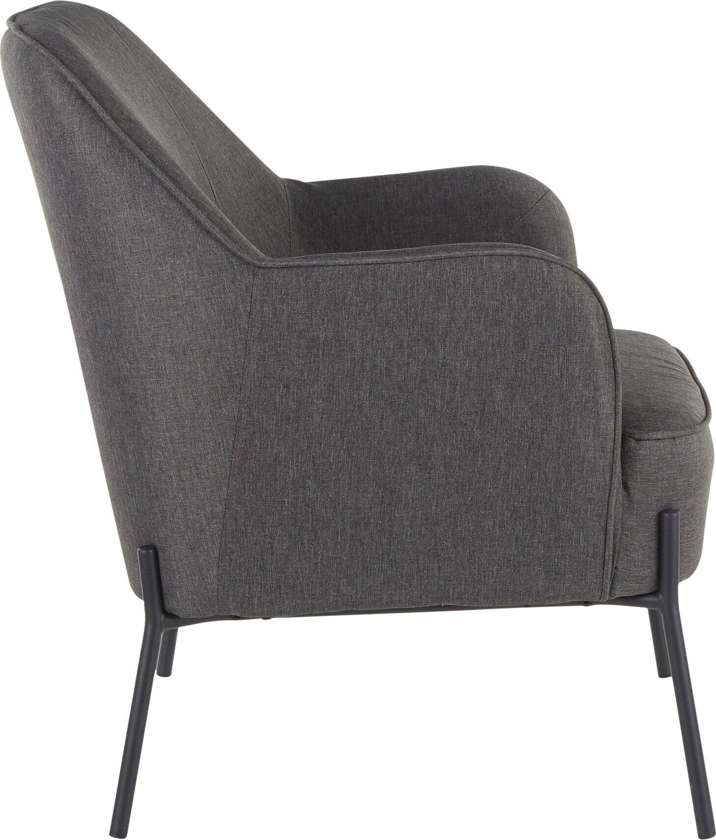 Lumisource Accent Chairs - Daniella Accent Chair Black & Charcoal