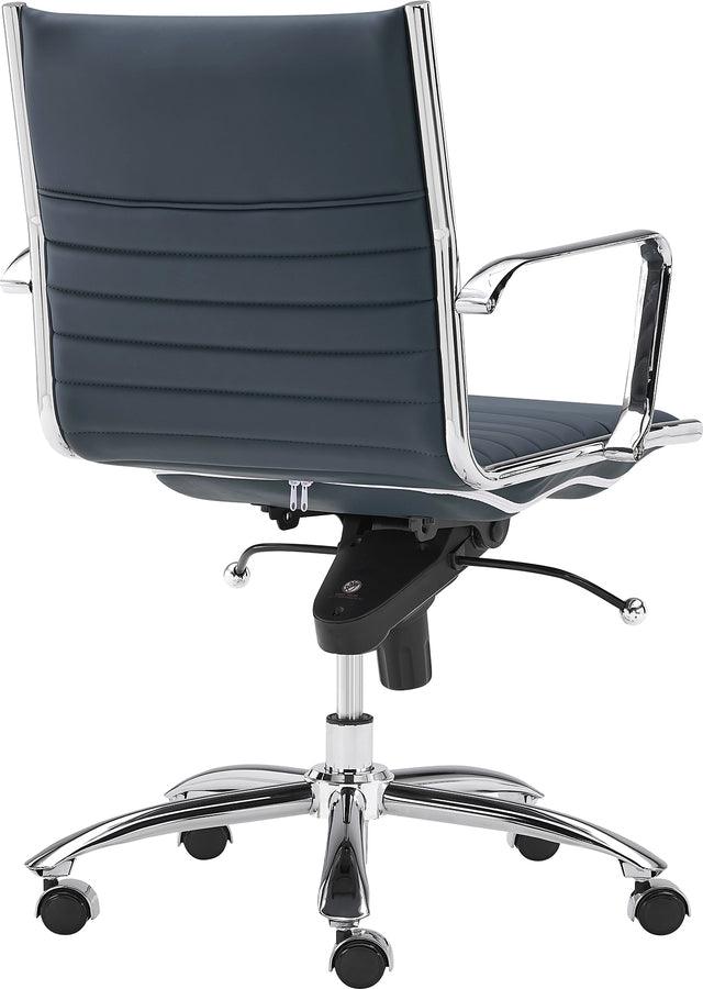 Euro Style Task Chairs - Dirk Low Back Office Chair Blue