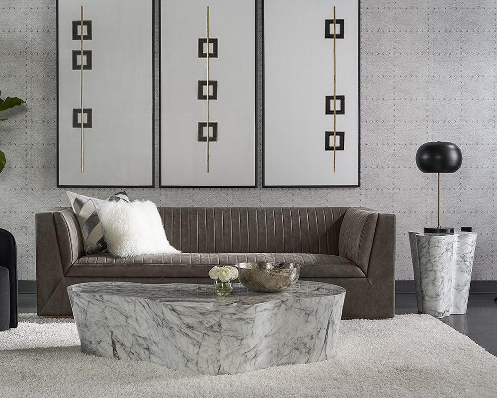 SUNPAN Side & End Tables - Ava End Table - Large - Marble Look