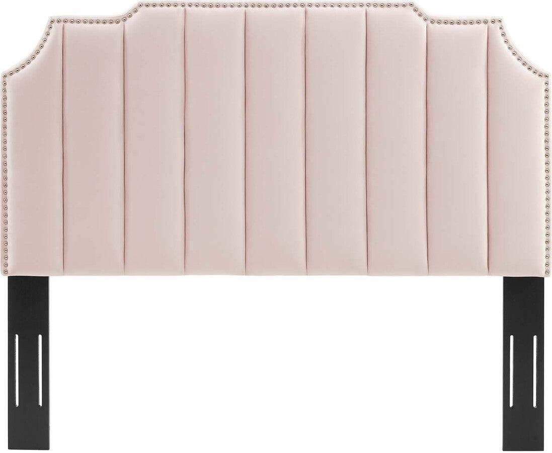 Modway Beds - Colette Full Performance Velvet Platform Bed Pink