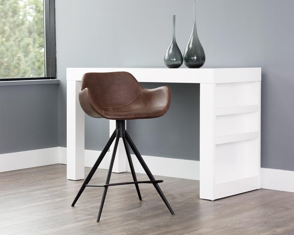 SUNPAN Barstools - Owen Swivel Counter Stool - Hearthstone Brown