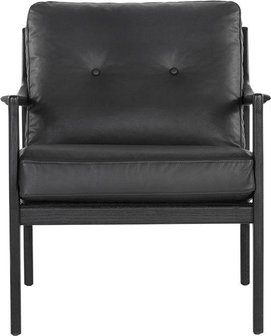 SUNPAN Accent Chairs - Gilmore Lounge Chair Black Leather