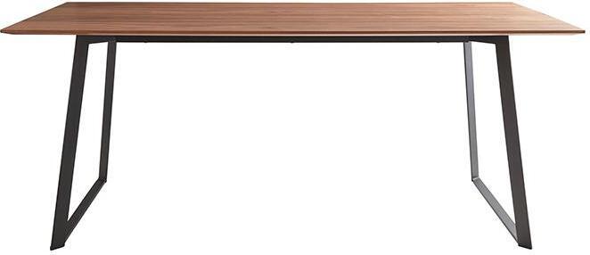 Euro Style Dining Tables - Anderson 71" Rectangular Dining Table Walnut & Black
