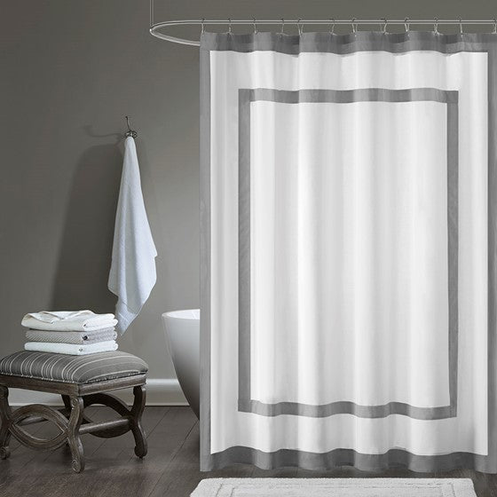 Olliix.com Shower Curtains - Cotton Shower Curtain Grey
