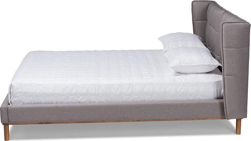 Wholesale Interiors Beds - Gretchen King Bed Gray & Walnut Brown