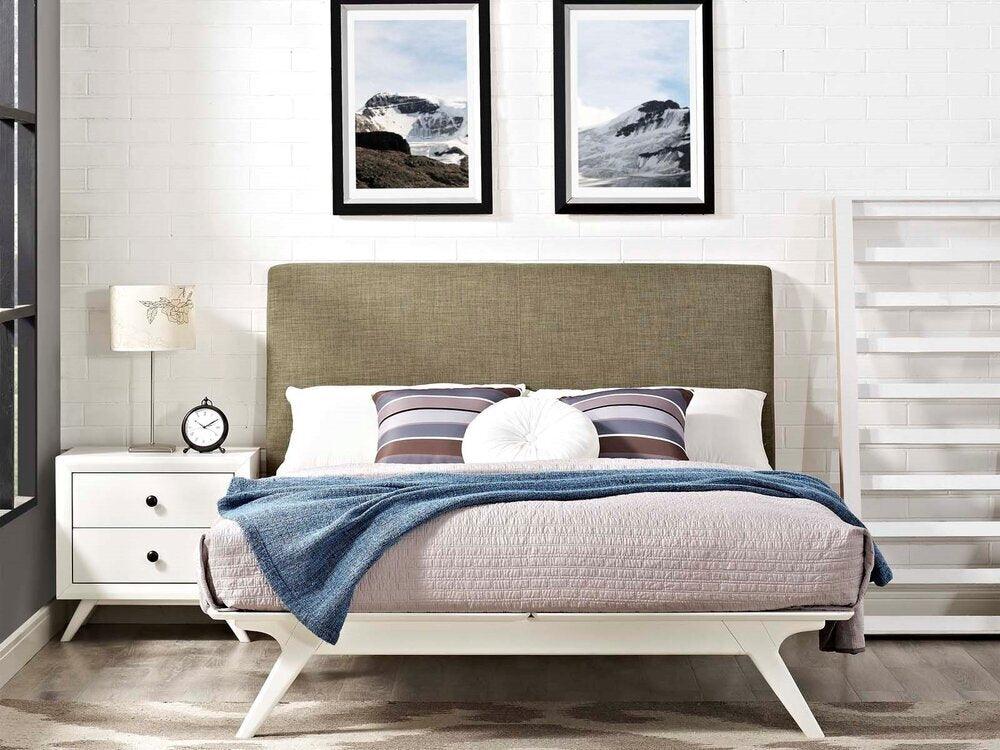 Modway Beds - Tracy Queen Bed White And Latte