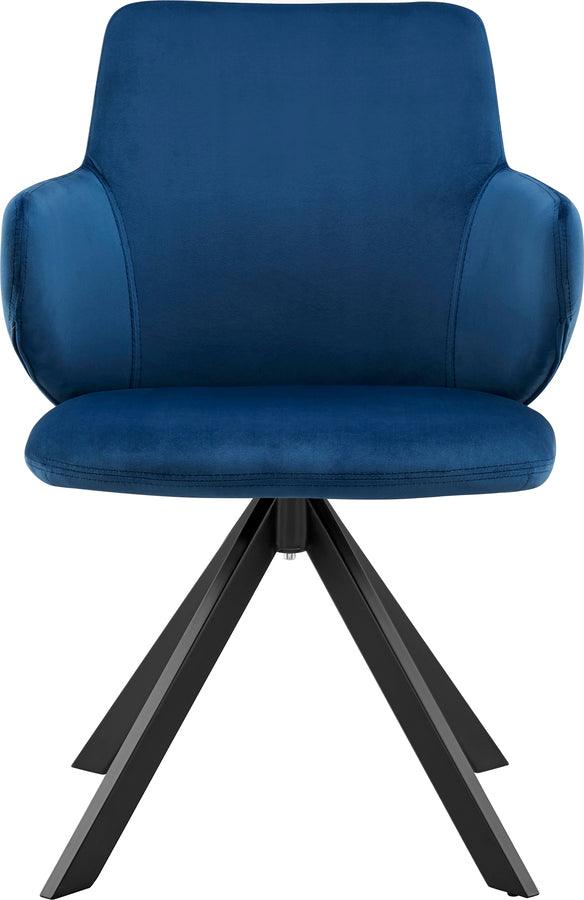 Euro Style Dining Chairs - Vigo Swivel Side Chair Blue