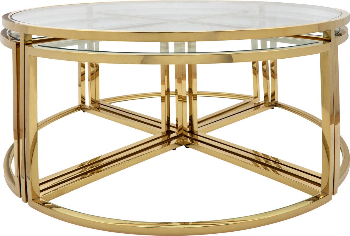 Sagebrook Home Side & End Tables - Metal Pull Out Coffee Table, Gold
