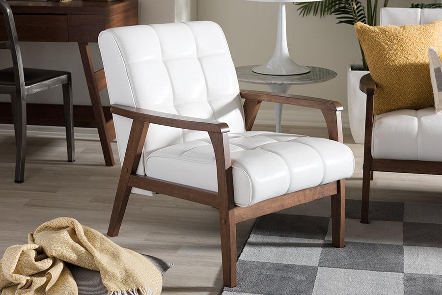 Wholesale Interiors Accent Chairs - Mid-Century Masterpieces Club Chair - White