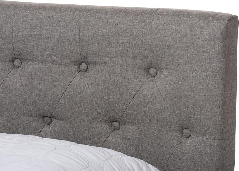 Wholesale Interiors Beds - Cassandra King Bed Light Gray
