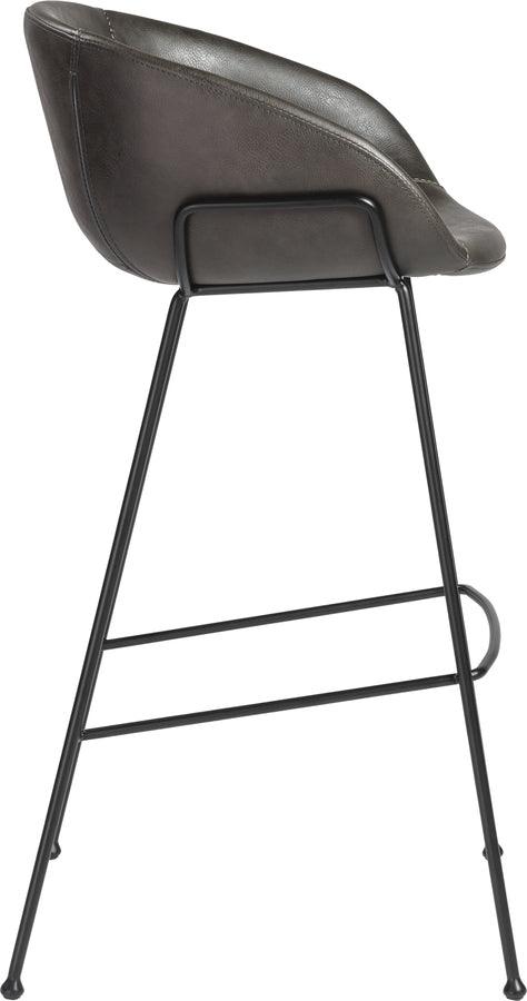 Euro Style Barstools - Zach-B Bar Stool with Dark Gray & Matte Black- Set of 2