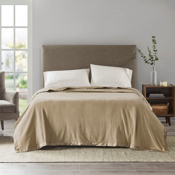 Olliix.com Comforters & Blankets - Blanket Beige Twin