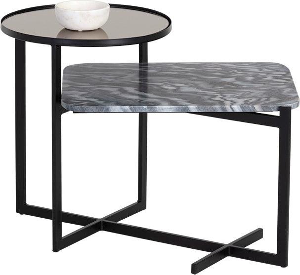 SUNPAN Side & End Tables - Rivas End Table Gray Marble