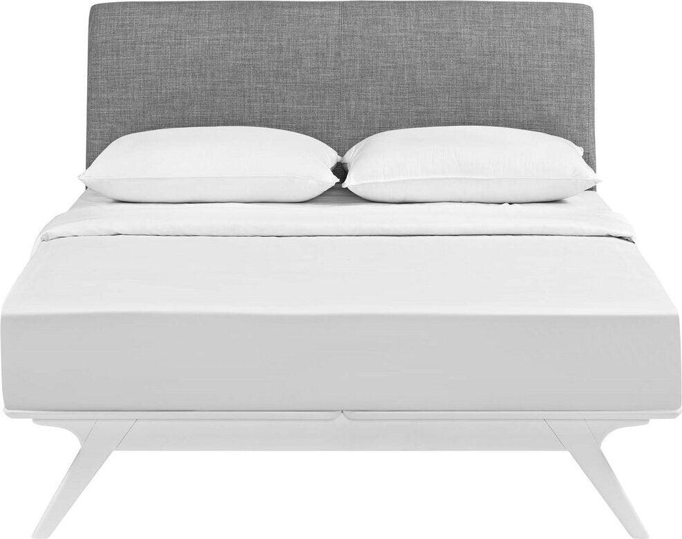 Modway Beds - Tracy Queen Bed White And Gray