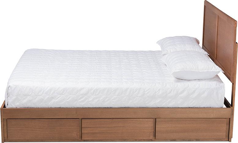 Wholesale Interiors Beds - Aras Queen Storage Bed Ash Walnut