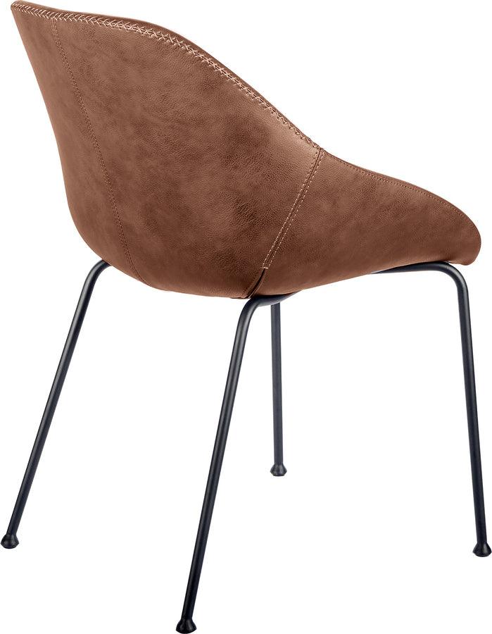 Euro Style Dining Chairs - Corinna Side Chair in Vintage Brown - Set of 2