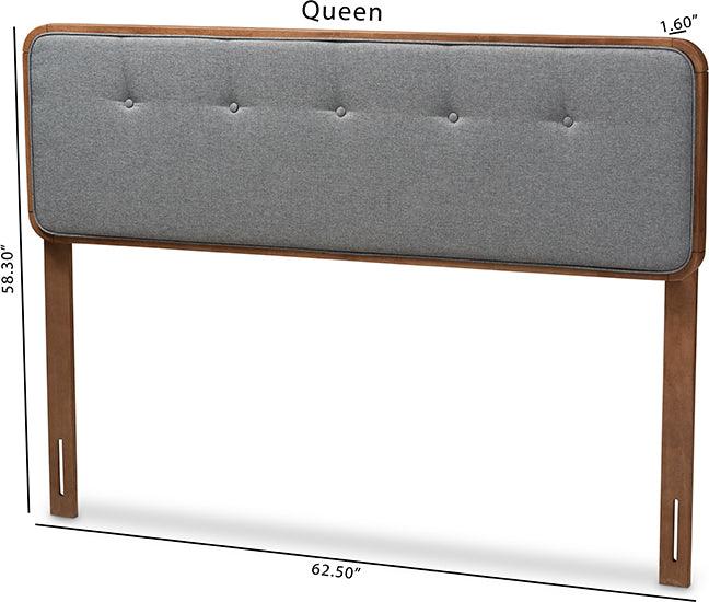 Wholesale Interiors Headboards - Palina Full Headboard Dark Gray & Walnut