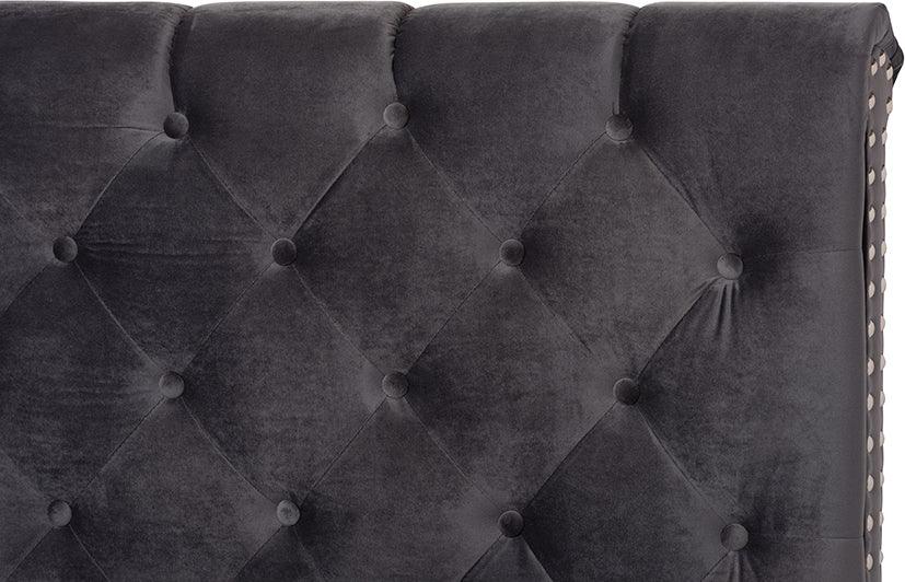 Wholesale Interiors Beds - Candace Queen Bed Dark Gray