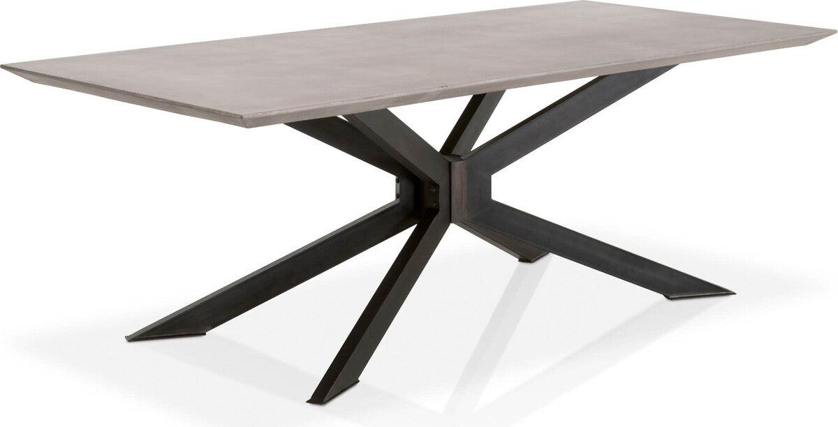 Essentials For Living Dining Tables - Industry Rectangle Dining Table Ash Gray & Distressed Black