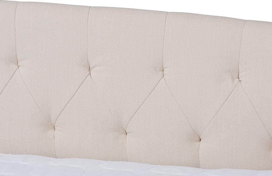 Wholesale Interiors Daybeds - Delora Modern and Contemporary Beige Fabric Upholstered Full Size Daybed