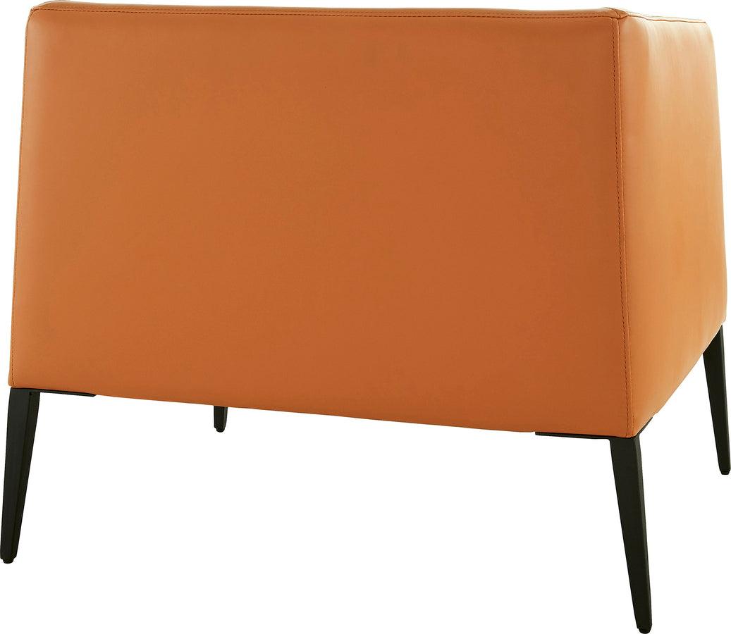 Euro Style Accent Chairs - Matias Lounge Chair in Cognac with Matte Black Legs