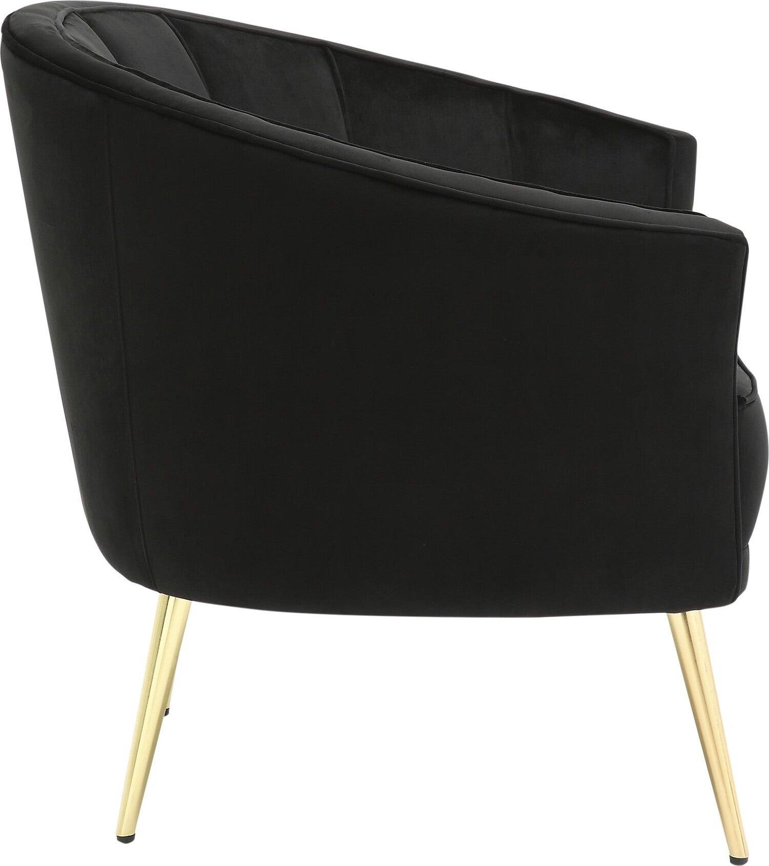 Lumisource Accent Chairs - Tania Accent Chair Gold & Black