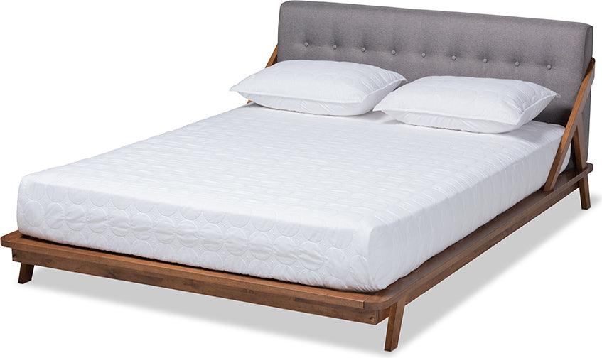 Wholesale Interiors Beds - Sante Full Bed Gray & Walnut