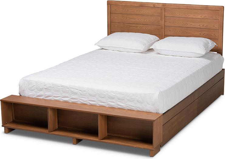 Wholesale Interiors Beds - Alba Full Storage Bed Ash Walnut
