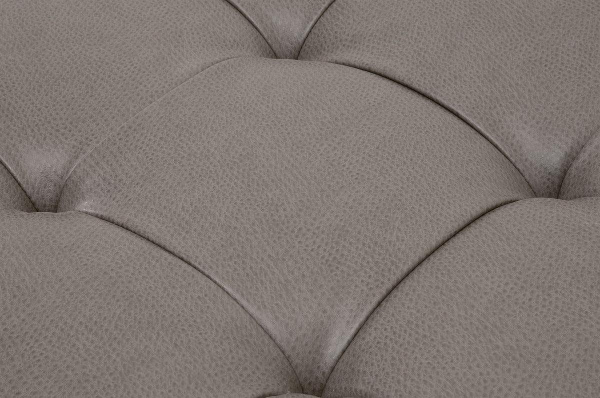 Essentials For Living Coffee Tables - Brule Upholstered Coffee Table Ore Gray & Brass