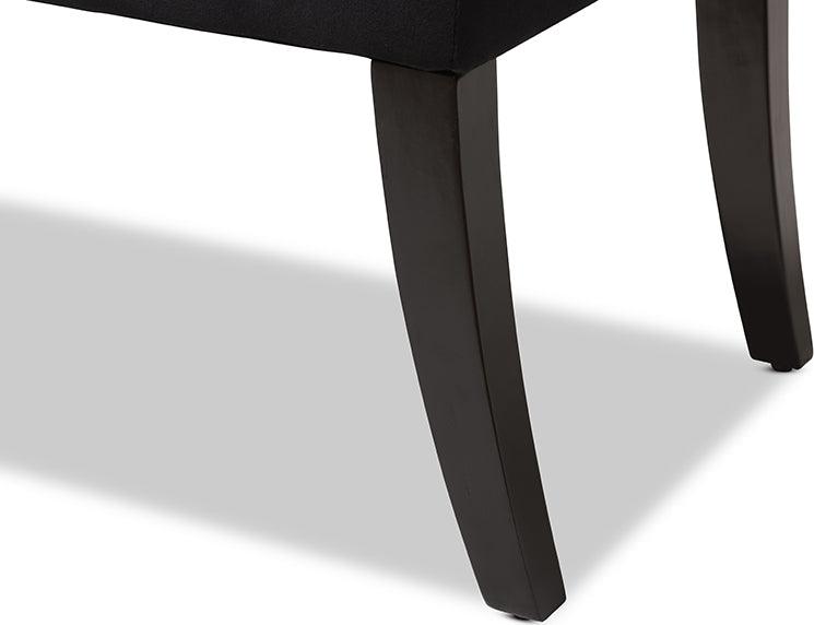 Wholesale Interiors Benches - Chandelle Luxe And Contemporary Black Velvet Upholstered Bench