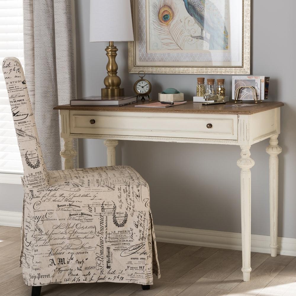 Wholesale Interiors Desks - Marquetterie French Provincial Writing Desk Weathered Oak